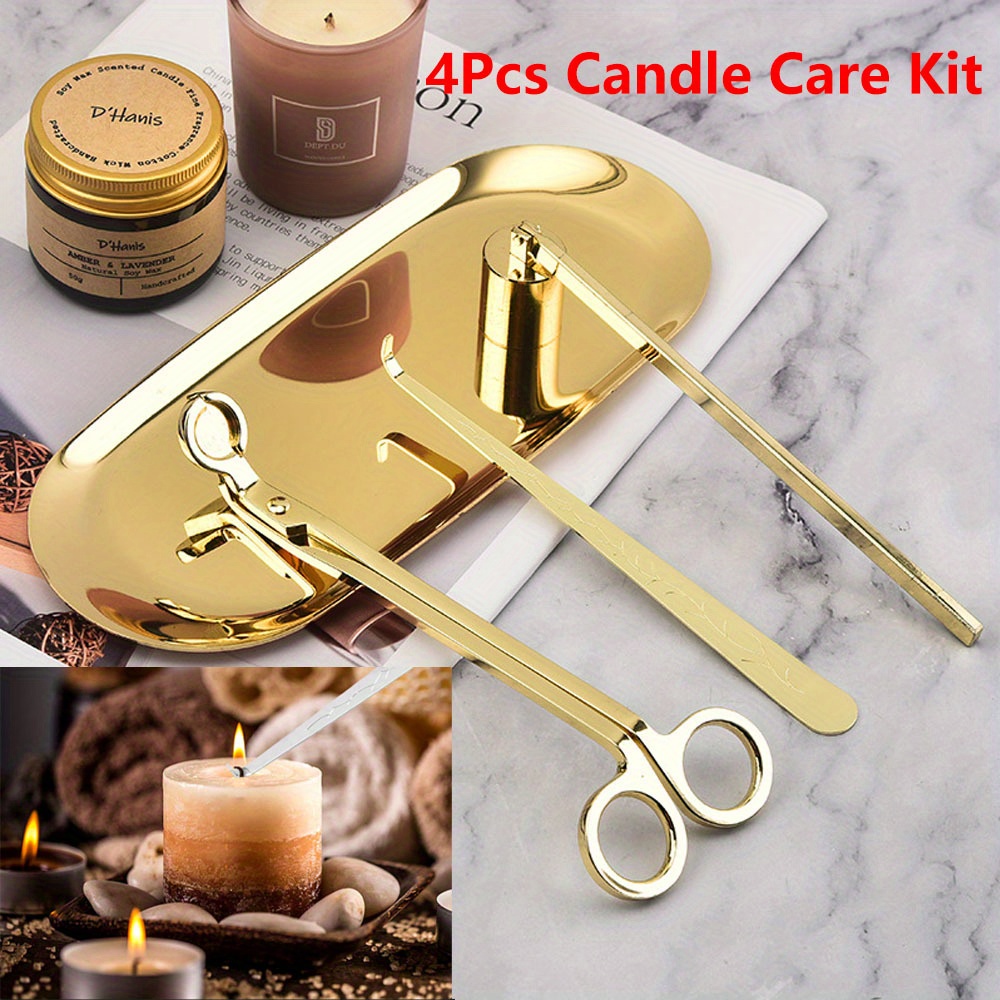 Home Improvement Supplies - 4 ピース/セット高級キャンドルケアキットステンレス鋼芯トリマーはさみ消火器フックキャンドルアクセサリーセット DIY キャンドルツール
