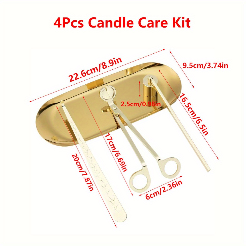 4 ピース/セット高級キャンドルケアキットステンレス鋼芯トリ - Home Improvement Supplies のレビューと価格