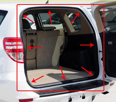 トヨタ RAV4 2008-2012 リアドアプロテクター  - Door Weather Strip のレビューと価格