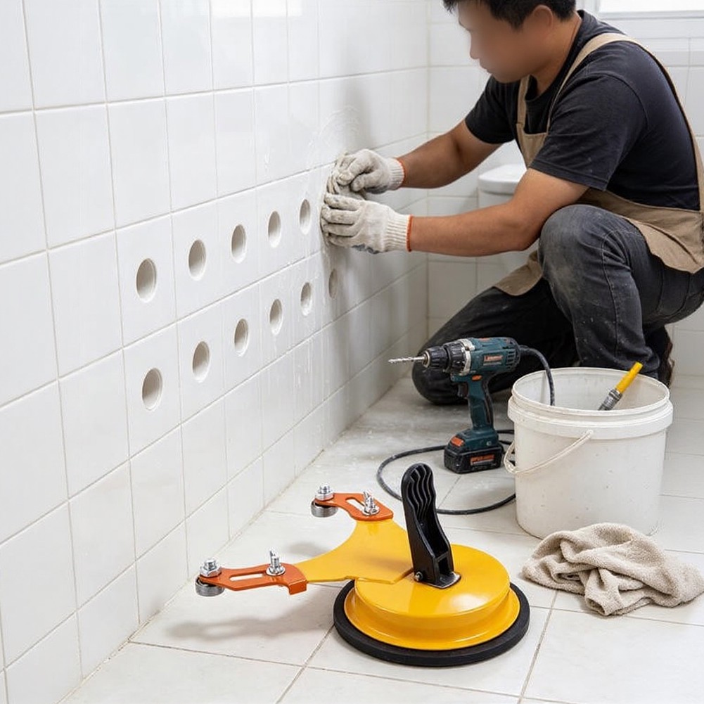 1 個のセラミックタイル用吸盤ホルダー = 穴位置決め安全掘 - Home Improvement Guide のレビューと価格