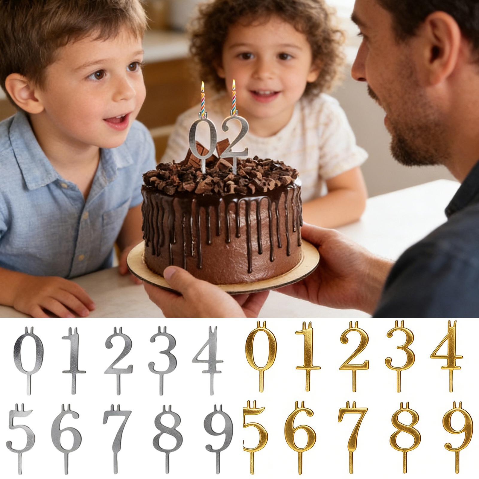 10個入り 0-9 数字ケーキトッパー メタルナンバーキャン - Home Improvement Supplies のレビューと価格